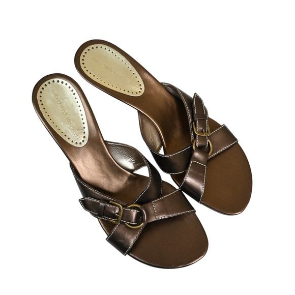 Antonio Melani Womens 9M Perrif II Heeled Leather Sandal - Picture 4 of 10